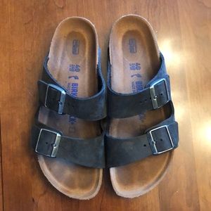 Birkenstock Two Strap Sandals Black Size 9